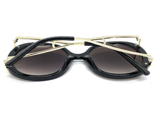 Exaggerated Vintage Retro Hippie Style SUNGLASSES Round Black Frame 7150