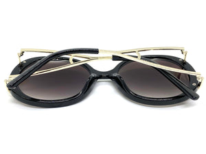 Exaggerated Vintage Retro Hippie Style SUNGLASSES Round Black Frame 7150