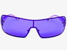 Classic Modern Retro Shield Wrap Style SUNGLASSES Sleek Purple Frame 5276