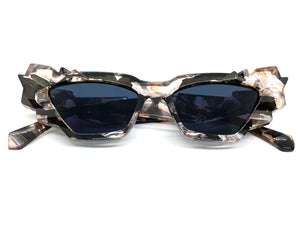 Classy Elegant Modern Retro Cat Eye Style SUNGLASSES Funky Marble Frame 1162