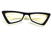 Classy Elegant Modern Retro Cat Eye Style Clear Lens with Slight Tint SUNGLASSES Black Frame E1997