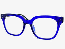 Classic Vintage Retro Style READING GLASSES READERS Blue Frame Lens Strength +1.75