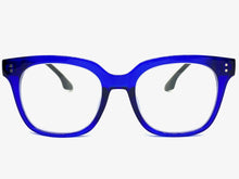 Classic Vintage Retro Style READING GLASSES READERS Blue Frame Lens Strength +1.75