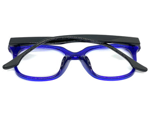 Classic Vintage Retro Style READING GLASSES READERS Blue Frame Lens Strength +1.75