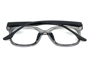 Classic Vintage Retro Style READING GLASSES READERS Gray Frame Lens Strength +1.50