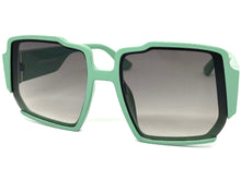 Oversized Classic Vintage Retro Style SUNGLASSES Large Funky Pale Teal Frame 80292