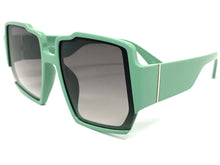 Oversized Classic Vintage Retro Style SUNGLASSES Large Funky Pale Teal Frame 80292