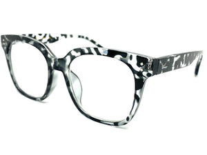 Classic Vintage Retro Style READING GLASSES READERS Gray Tortoise Frame Lens Strength +1.50