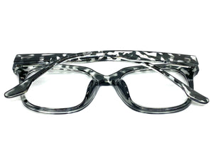 Classic Vintage Retro Style READING GLASSES READERS Gray Tortoise Frame Lens Strength +1.50