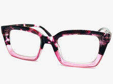 Classic Vintage Retro Style READING GLASSES READERS Pink Tortoise Frame Lens Strength +2.00
