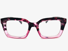 Classic Vintage Retro Style READING GLASSES READERS Pink Tortoise Frame Lens Strength +2.00