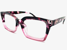 Classic Vintage Retro Style READING GLASSES READERS Pink Tortoise Frame Lens Strength +2.00