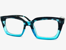 Classic Vintage Retro Style READING GLASSES READERS Turquoise Tortoise Frame Lens Strength +2.50