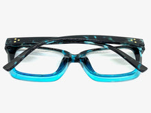 Classic Vintage Retro Style READING GLASSES READERS Turquoise Tortoise Frame Lens Strength +2.50