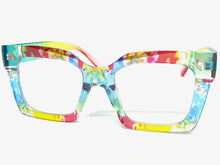 Oversized Exaggerated Funky Artsy Retro Style Clear Lens EYEGLASSES Multicolor Optical Frame BL913