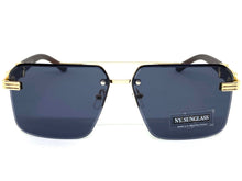 Men's Classy Elegant Luxury Designer Hip Hop Style SUNGLASSES Gold & Wooden Frame 8365