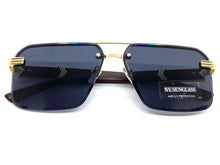 Men's Classy Elegant Luxury Designer Hip Hop Style SUNGLASSES Gold & Wooden Frame 8365