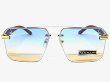 Men's Classy Elegant Luxury Designer Hip Hop Style SUNGLASSES Gold & Wooden Frame 8365