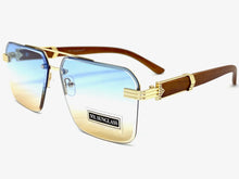 Men's Classy Elegant Luxury Designer Hip Hop Style SUNGLASSES Gold & Wooden Frame 8365