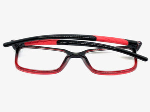 Classy Contemporary Modern Style READING GLASSES READERS Black Frame Lens Strength +3.00
