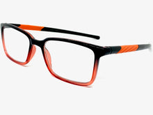 Classy Contemporary Modern Style READING GLASSES READERS Black Frame Lens Strength +2.00