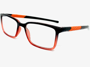 Classy Contemporary Modern Style READING GLASSES READERS Black Frame Lens Strength +2.00