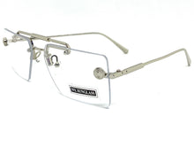 Classy Elegant Luxury Designer Hip Hop Style Clear Lens EYEGLASSES Silver Frame 8338