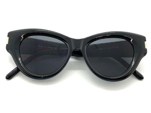 Classic Vintage Retro Cat Eye Style SUNGLASSES Funky Black Frame 1230