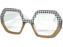 Oversized Exaggerated Vintage Retro Style Clear Lens EYEGLASSES Large Funky Frame 6860