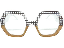 Oversized Exaggerated Vintage Retro Style Clear Lens EYEGLASSES Large Funky Frame 6860