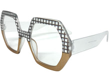 Oversized Exaggerated Vintage Retro Style Clear Lens EYEGLASSES Large Funky Frame 6860