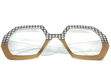 Oversized Exaggerated Vintage Retro Style Clear Lens EYEGLASSES Large Funky Frame 6860
