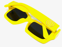 Oversized Retro Party Style SUNGLASSES Unusual Funky Yellow Frame 2049