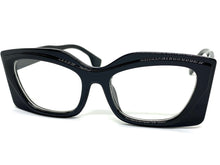 Oversized Exaggerated Vintage Retro Style Clear Lens EYEGLASSES Large Thick Black Frame 9526