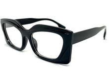 Oversized Exaggerated Vintage Retro Style Clear Lens EYEGLASSES Large Thick Black Frame 9526