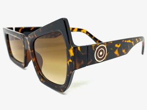 Oversized Retro Party Style SUNGLASSES Unusual Funky Tortoise Frame 2049