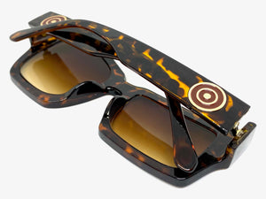 Oversized Retro Party Style SUNGLASSES Unusual Funky Tortoise Frame 2049