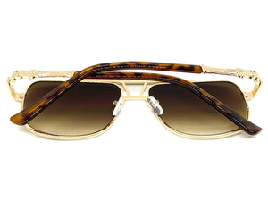 Oversized Classic Luxury Designer Aviator Style SUNGLASSES Large Rose Gold Frame 2430