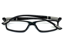 Sleek Contemporary Modern Sporty Style READING GLASSES READERS Black Frame Lens Strength +1.00
