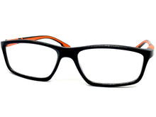 Sleek Contemporary Modern Sporty Style READING GLASSES READERS Black Frame Lens Strength +2.00