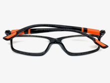 Sleek Contemporary Modern Sporty Style READING GLASSES READERS Black Frame Lens Strength +2.00