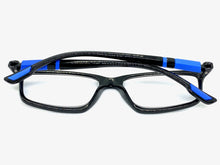 Sleek Contemporary Modern Sporty Style READING GLASSES READERS Black Frame Lens Strength +2.50
