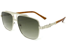 Oversized Classic Luxury Designer Aviator Style SUNGLASSES Large Silver Frame 2430