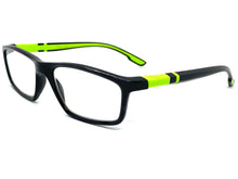 Sleek Contemporary Modern Sporty Style READING GLASSES READERS Black Frame Lens Strength +2.50