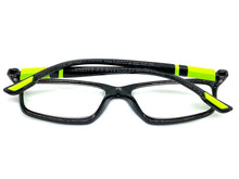 Sleek Contemporary Modern Sporty Style READING GLASSES READERS Black Frame Lens Strength +2.50