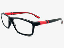 Sleek Contemporary Modern Sporty Style READING GLASSES READERS Black Frame Lens Strength +1.50