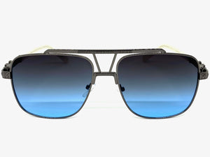 Oversized Classic Luxury Designer Aviator Style SUNGLASSES Large Gray Frame 2430