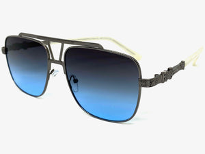 Oversized Classic Luxury Designer Aviator Style SUNGLASSES Large Gray Frame 2430