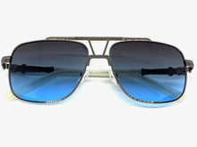 Oversized Classic Luxury Designer Aviator Style SUNGLASSES Large Gray Frame 2430
