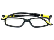 Sleek Contemporary Modern Sporty Style READING GLASSES READERS Black Frame Lens Strength +2.00